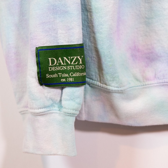 Danzy Tie Dye Ombre Collection Cotton Crew Neck Pullover Sweatshirt Sweater S - Picture 4 of 4